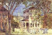 Childe Hassam Street in Portsmouth oil painting artist